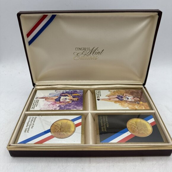 Laying Cards Commemorating the 1984 Los Angeles Olympics Congress Mint Edition - Picture 1 of 7